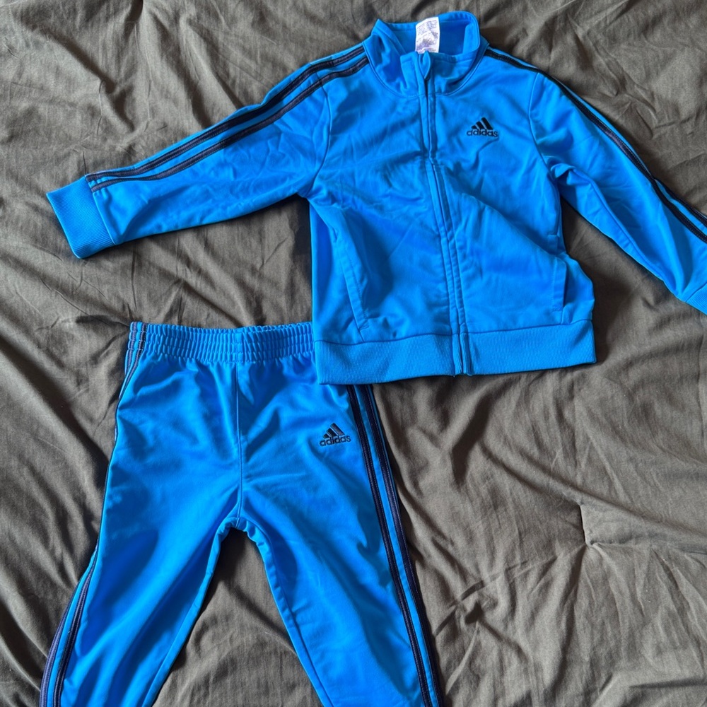 Adidas Vibrant Blue Kids Tracksuit